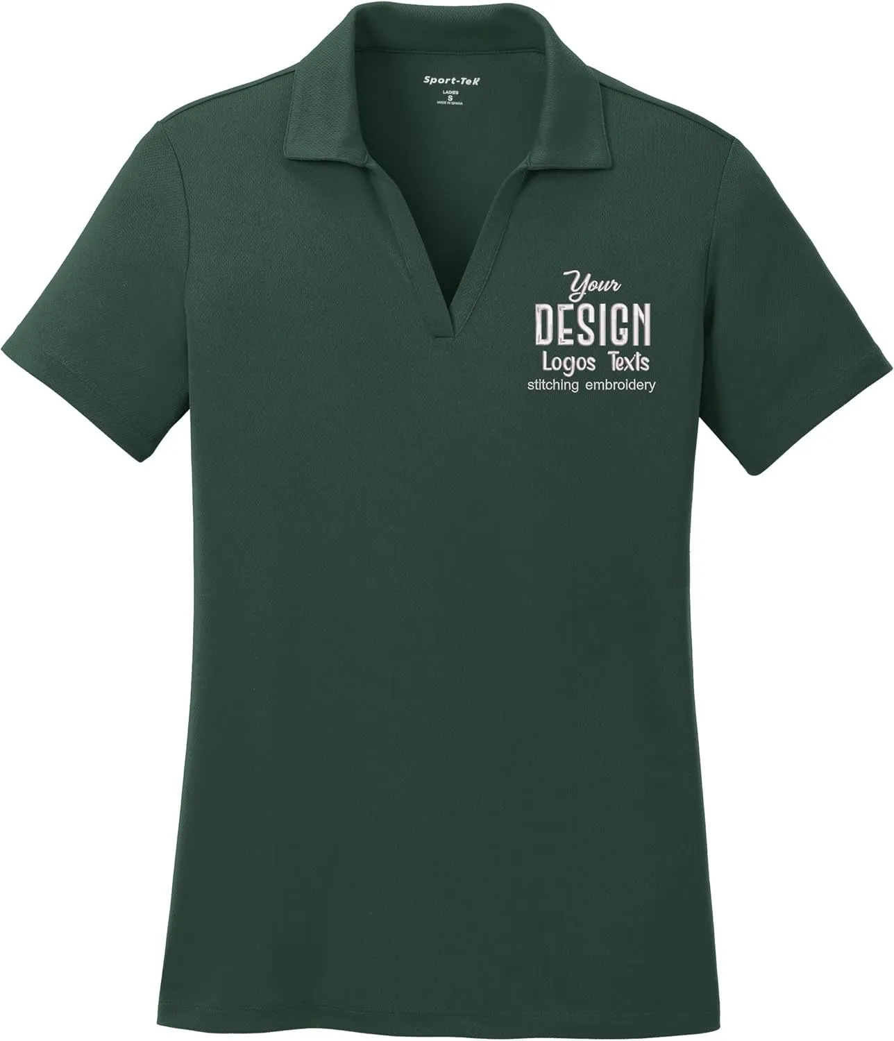 INK STITCH Women Lst640 Custom Embroidery Personalized Logo Texs Mesh Cool Fit Polo Shirts