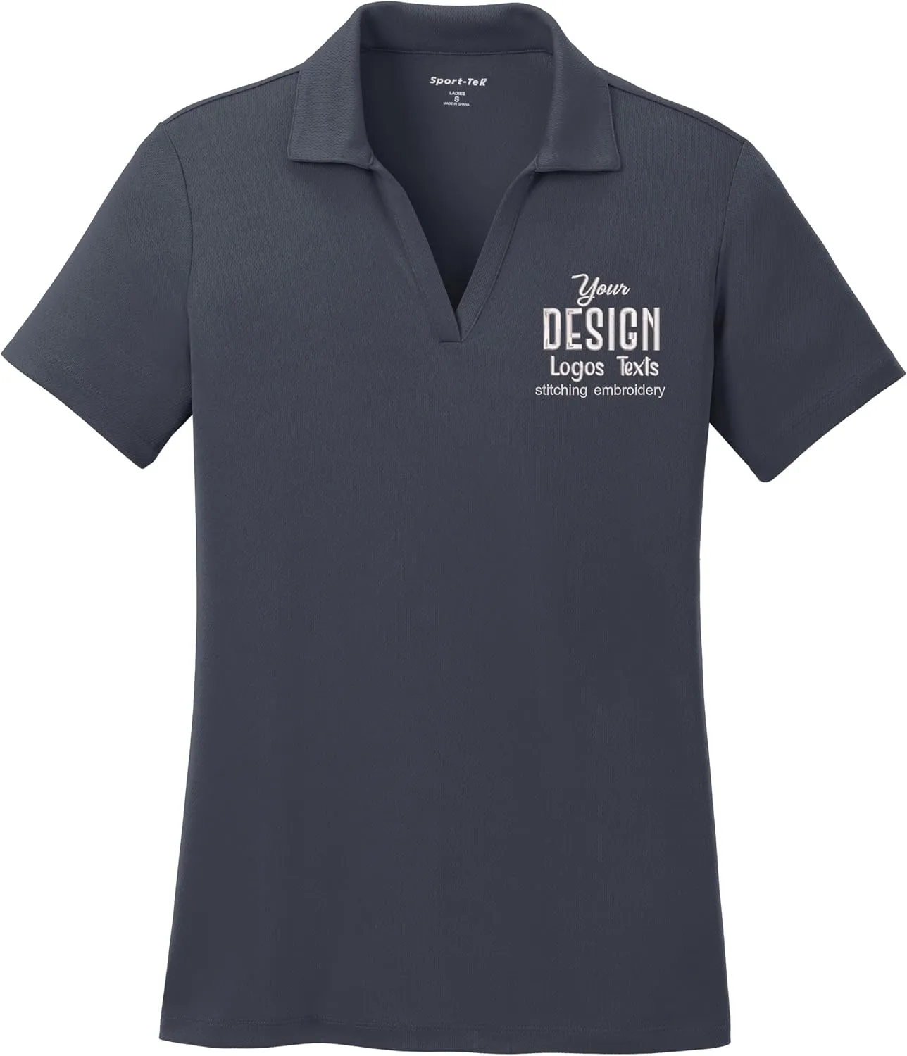 INK STITCH Women Lst640 Custom Embroidery Personalized Logo Texs Mesh Cool Fit Polo Shirts