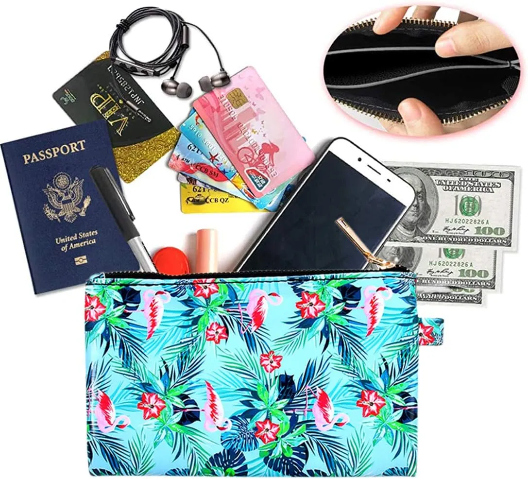 Key Chain Bracelets Women Keyring Bangle Circle Faux Leather Keychain With Wallet Wristlet Card Holder