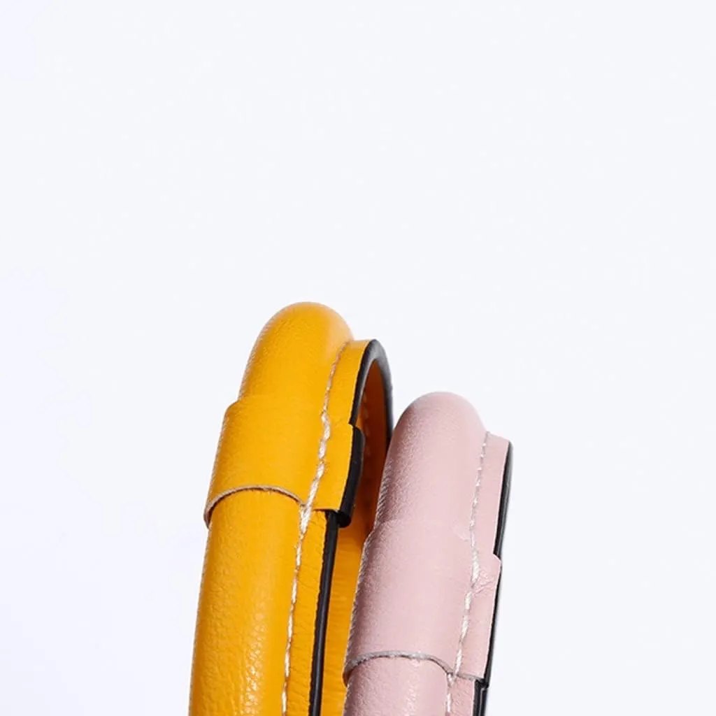 Keychain Bracelet Wristlet Bangle Key Holder Round Keyring PU Leather Tassel Key Ring Chain for Women Girls