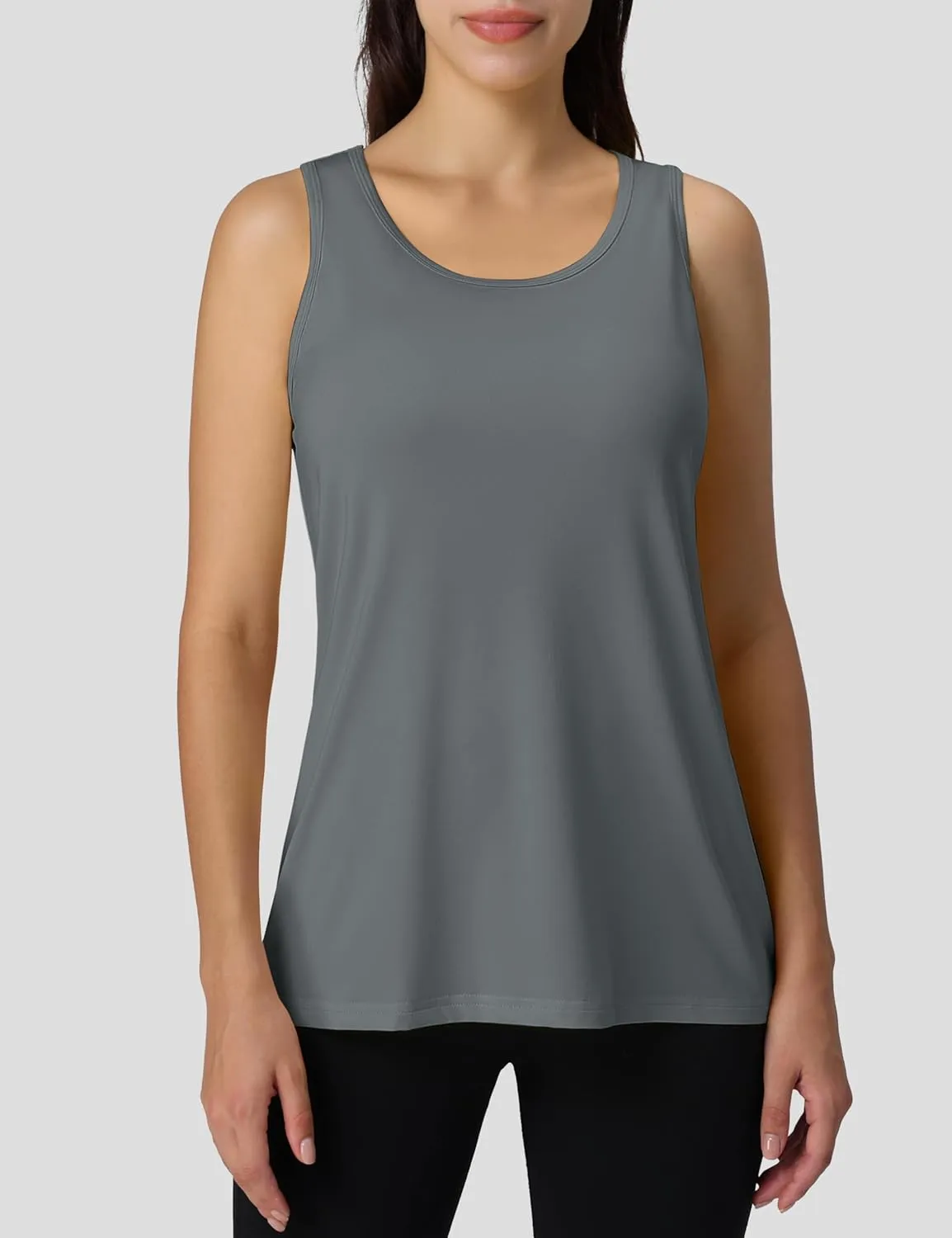 MAGCOMSEN Women's Sleeveless Workout Tank Tops UPF 80  Racerback Shirts Quick Dry UV Protection Athletic Gym Summer Tops