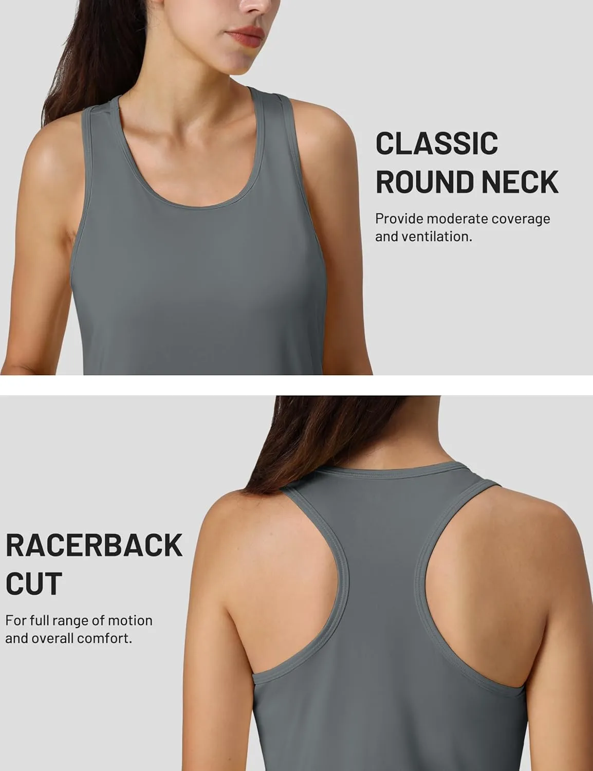 MAGCOMSEN Women's Sleeveless Workout Tank Tops UPF 80  Racerback Shirts Quick Dry UV Protection Athletic Gym Summer Tops