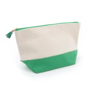 Mainstreet Collection Canvas Cosmetic Bag (Green)