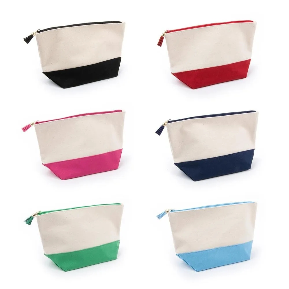 MainStreet Collection Canvas Cosmetic Bag (Navy)