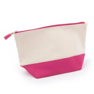 Mainstreet Collection Canvas Cosmetic Bag (Pink)