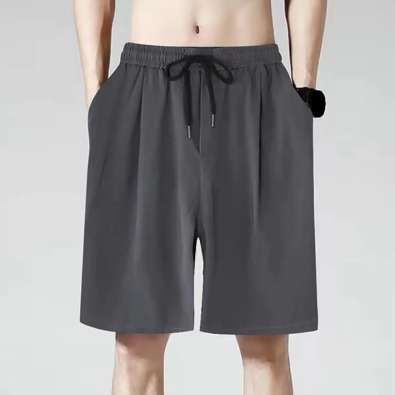 Men Combat Cargo Pants Casual Cotton Stretchy Linen Pant Cuffed Hem Sweatpants Joggers Loose Fit Yoga Sweat