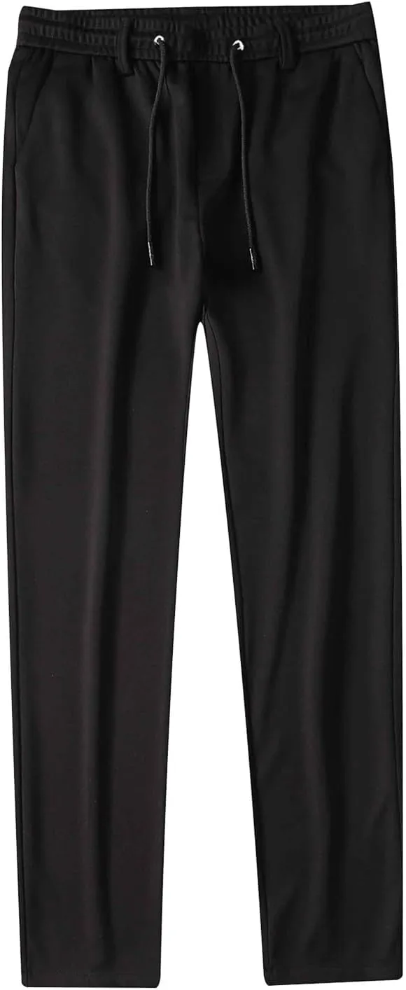 Men's Lightweight Jogging Pant Lounge Work Joggers Relaxed Fit Sports Casual Sweatpant Cuffed Sweat Pants