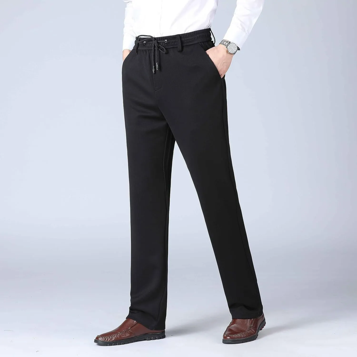 Men's Lightweight Jogging Pant Lounge Work Joggers Relaxed Fit Sports Casual Sweatpant Cuffed Sweat Pants