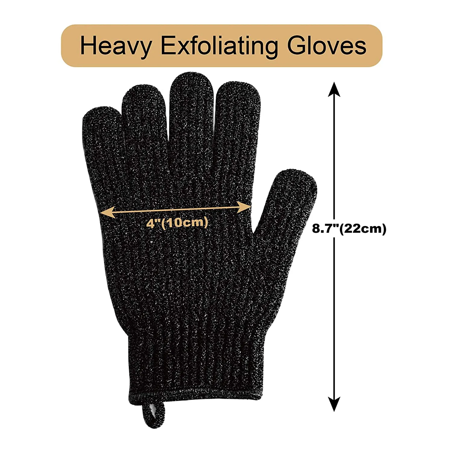 MIG4U Shower Exfoliating Scrub Gloves Medium to Heavy Bathing Gloves Body Wash Dead Skin Removal Deep Cleansing Sponge Loofah for Women and Men 1 Pair Light Green