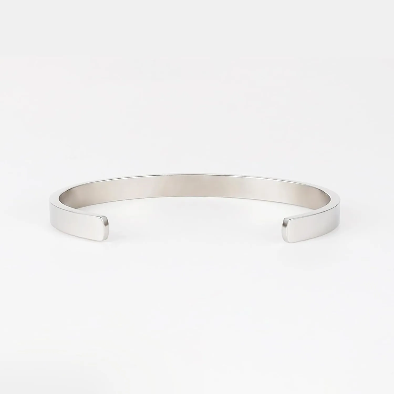 MILAKOO Stainless Steel Open Bangle Bracelet for Women 6mm/8mm Fashion Adjustable Wristband