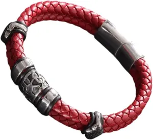 New 2026 Unisex Fashion Casual Leather Bracelet With Durable Clasp Double Row Multilayer Cuff Wristlet For Men Charm Decoration Jewelry Luxury You Accessories Trendy Women