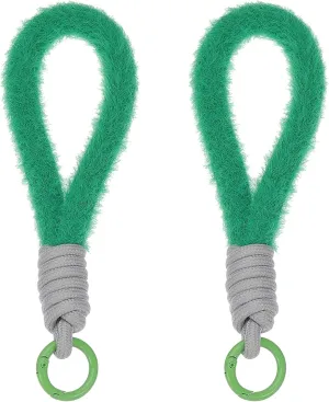 PATIKIL Macrame Keychain Wristlet, Plush Keychain Bracelet Cute Wristlet Keychain Wrist Lanyard Keyring Holder for Women Keys