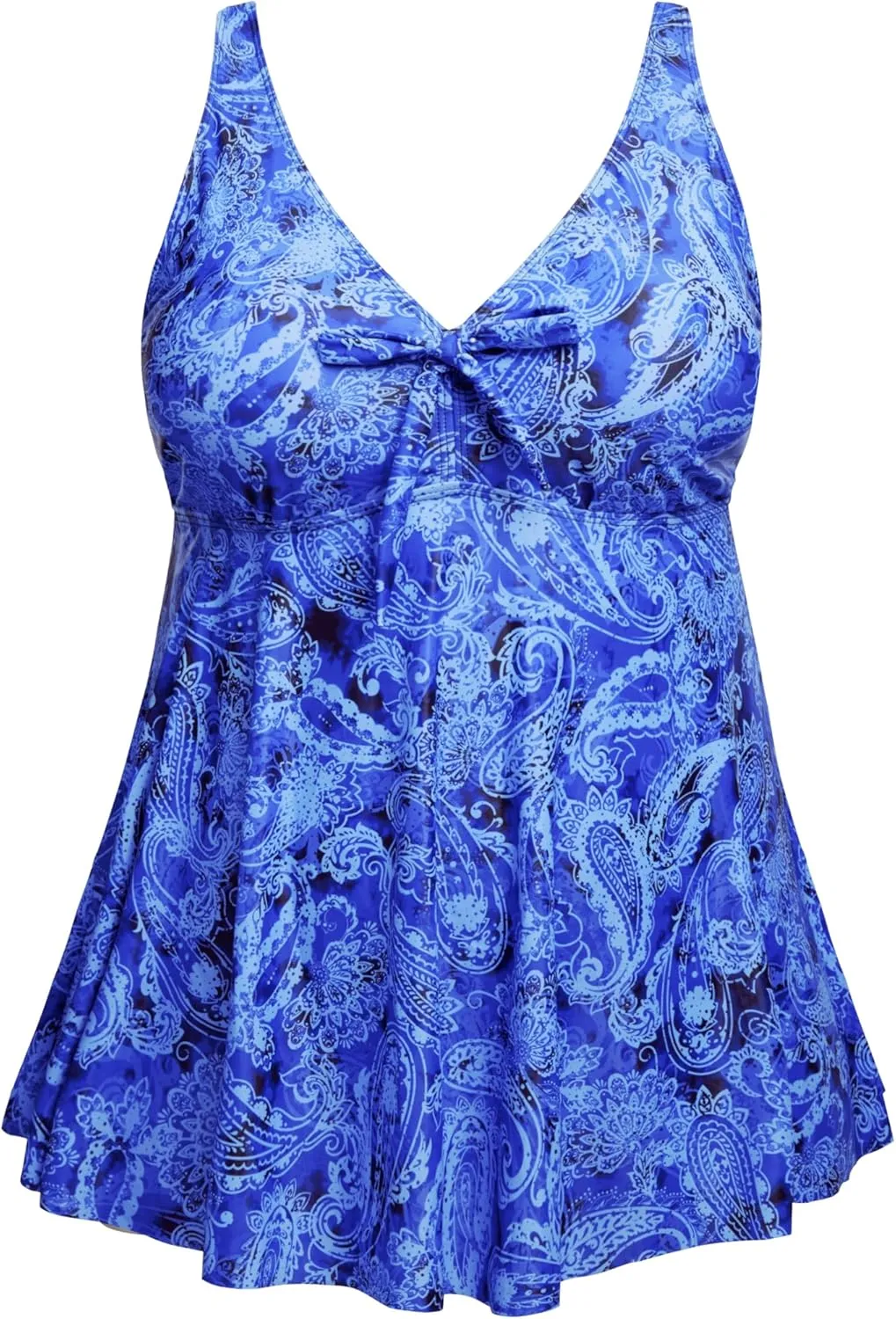 Plus Size Tankini Tops for Women Only - Flowy Bathing Suits Tops Modest Swimsuit No Bottom