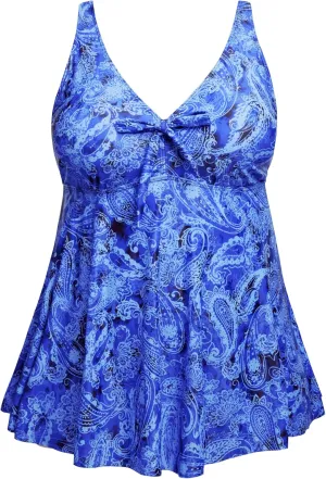 Plus Size Tankini Tops for Women Only - Flowy Bathing Suits Tops Modest Swimsuit No Bottom