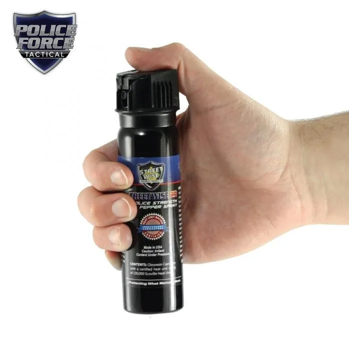 Police Force 23% Pepper Spray 3 oz Flip Top