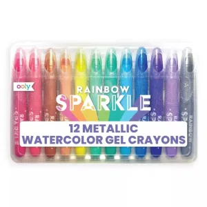 Rainbow Sparkle Metallic Watercolor Gel Crayons
