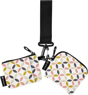 Scandinavian Geometric Style Wristlet Keychain Wallets for Women Portable Small Coin Purse