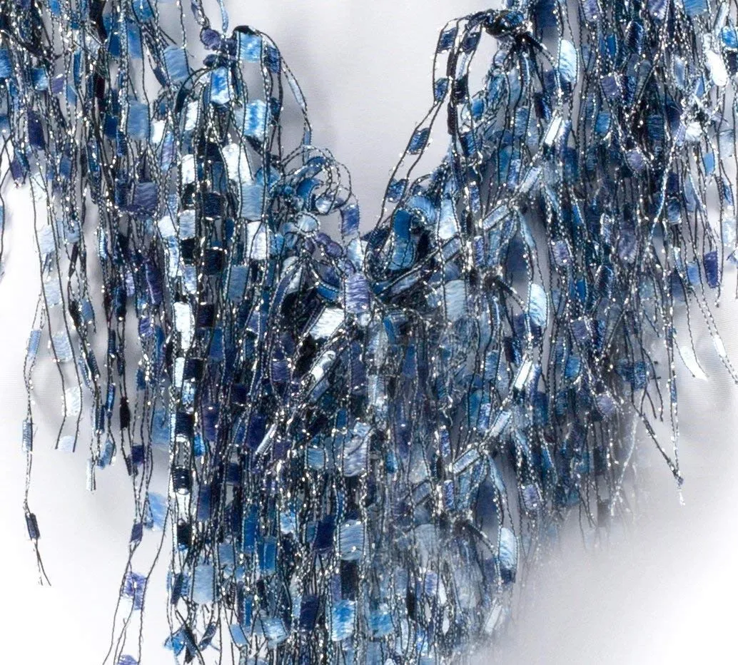 Scarves for Women Lightweight - Denim Scarf Necklaces for Women - Denim Necklaces for Women - Dressy Scarf - Blue Necklaces for Women - Jean Scarf Jewelry - Fringe Scarf - Blue Neck Scarf Wild Rag - Spring Summer Scarf (Blue)