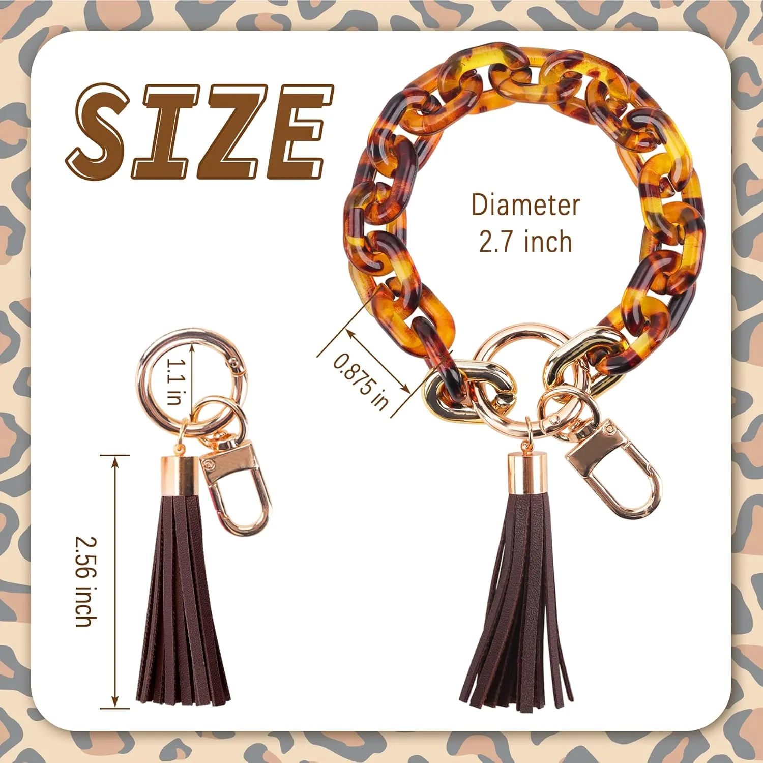 Silicone Key Ring Bracelets Wristlet Keychain Car Beaded Key Ring Bangle Chains for Women