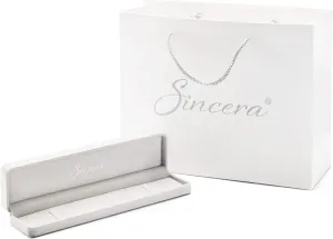 Sincera Gift Box with paper bag for pendants necklaces bracelets watches velvet with logo (Long Velvet)
