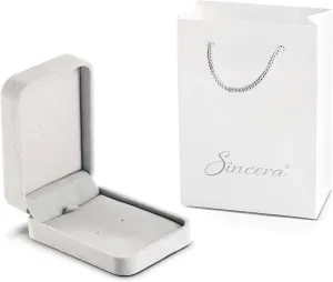 Sincera Gift Box with paper bag for pendants necklaces brooches earrings rings bracelets watches velvet or cardboard with logo (Small Velvet)