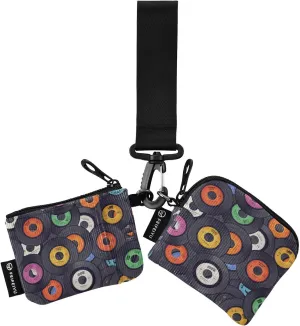 Small Wallet for Women Colorful Vinyl Records Music Zip Around Dual Pouch Wristlet Wallets for Women Portable Card Wallet
