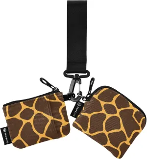 Small Wallet for Women Giraffe Print Animals Zip Around Dual Pouch Wristlet Wallets for Women Portable Card Wallet