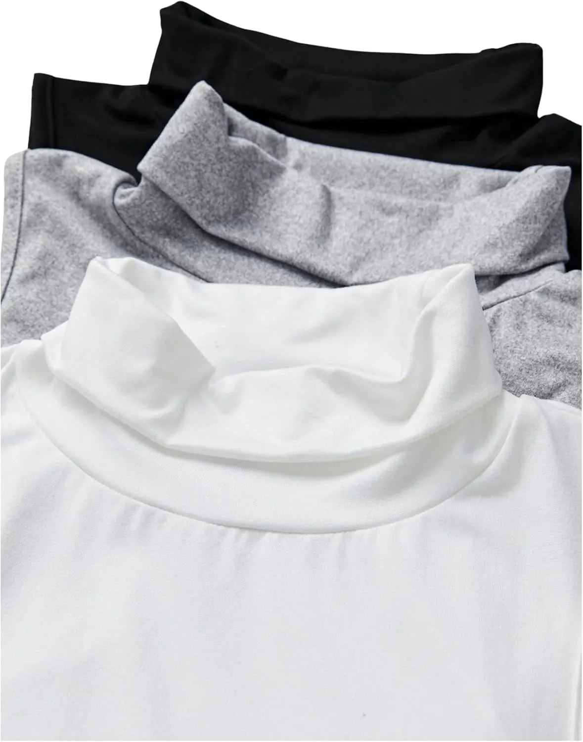 SOLY HUX Women's 3 Piece Tank Top Turtleneck Sleeveless Going Out Tops Casual Solid Tops