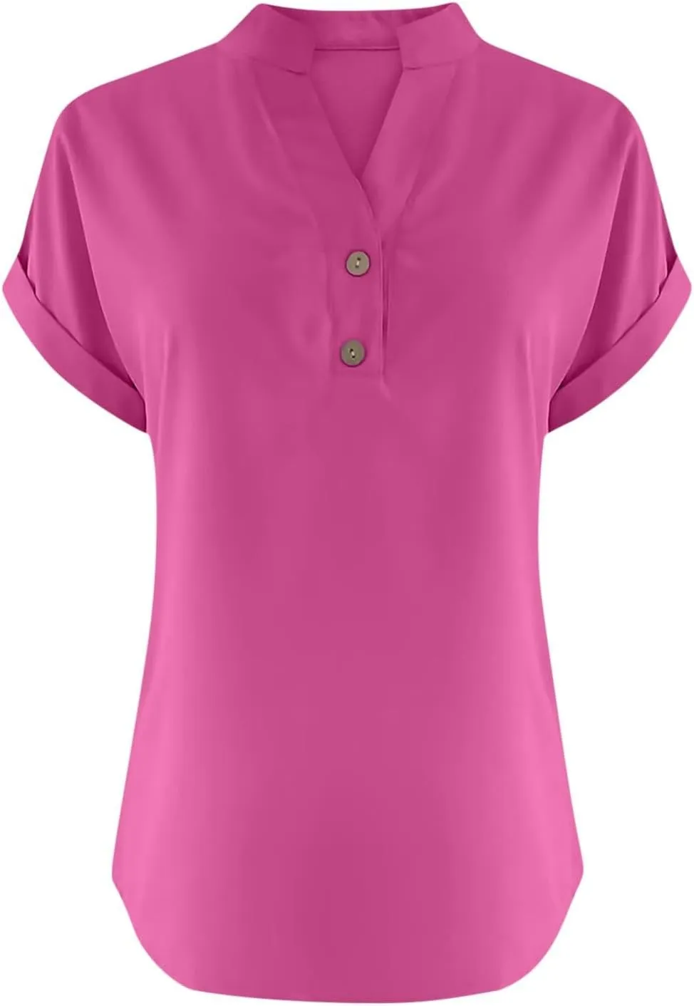 Summer Tops for Women 2025 Trendy Short Sleeve Cotton Linen Shirt Casual Button v Neck Tunic Blouses Outfits