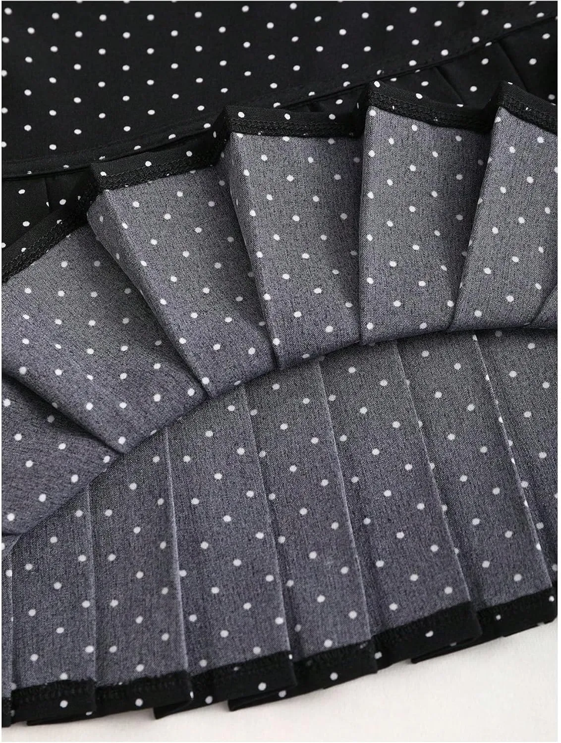 SweatyRocks Women's Polka Dots Pleated Mini Skirt Bow A Line Y2K Summer Skirts