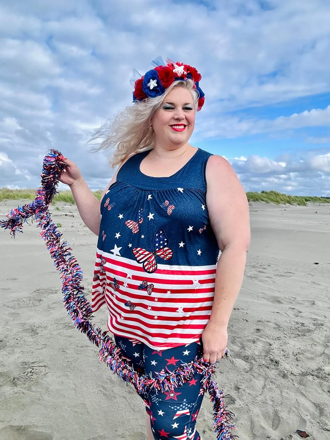 TIYOMI Plus Size Floral Tank Tops for Women Sleeveless Shirts Summer Tunic Tank Tops Flowy Camisoles XL-5XL