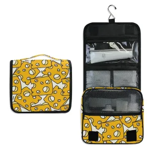 Toiletry Bag Cheese Pattern Hanging Travel Toiletry Bag Dopp Kit Shaving Bag Toiletry Organizer Makeup Cosmetic Bag For Women Men