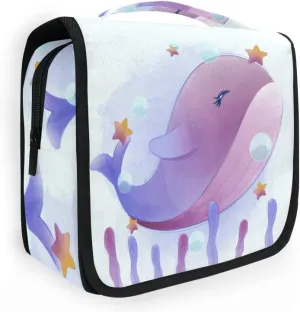 Toiletry Bag Cute Blue Gradient Whale Hanging Travel Toiletry Bag Dopp Kit Shaving Bag Toiletry Organizer Makeup Cosmetic Bag For Women Men