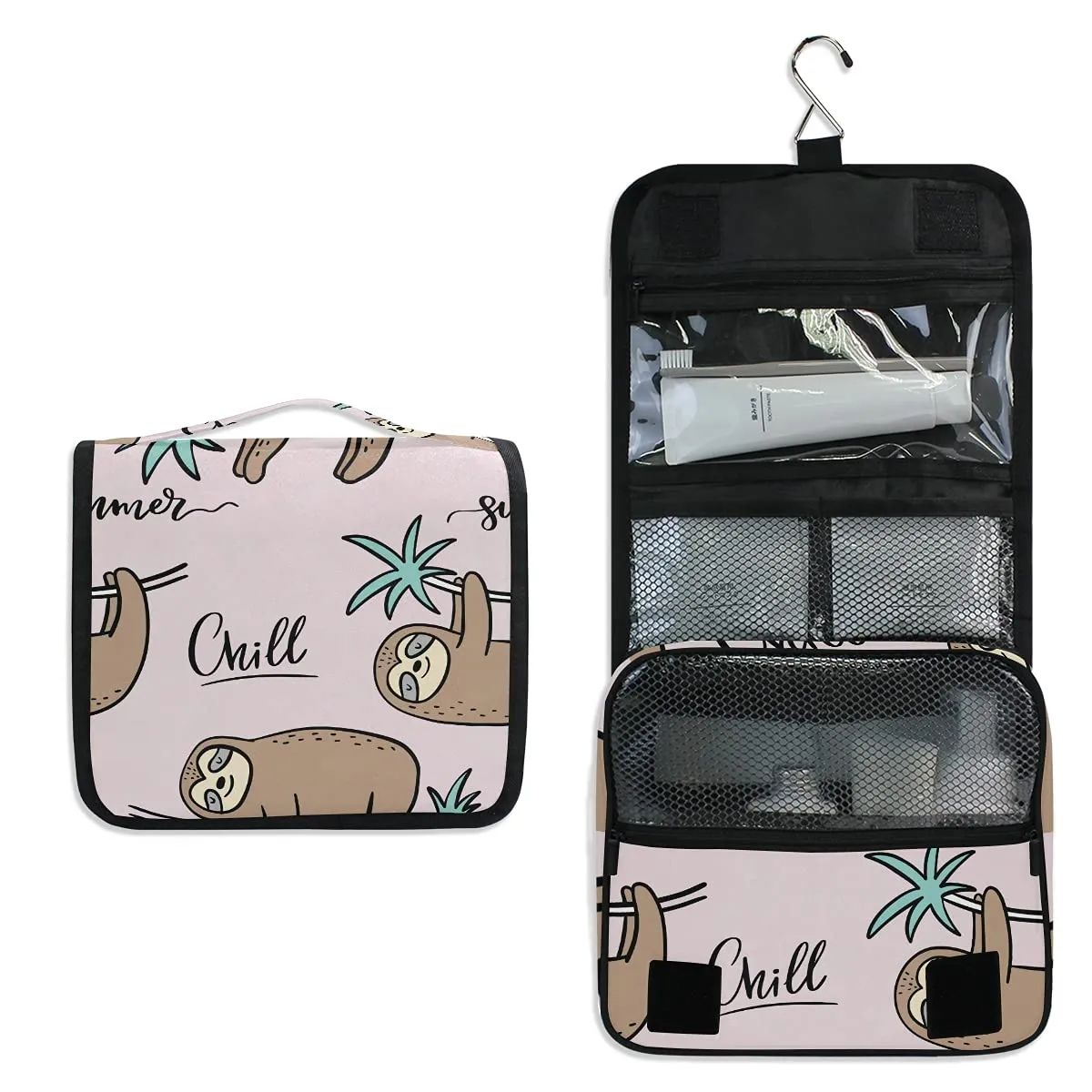 Toiletry Bag Cute Sloth Hanging Travel Toiletry Bag Dopp Kit Shaving Bag Toiletry Organizer Makeup Cosmetic Bag For Women Men