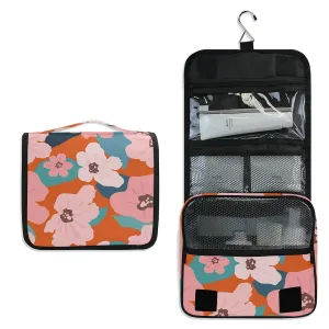 Toiletry Bag Pink Flower Hanging Travel Toiletry Bag Dopp Kit Shaving Bag Toiletry Organizer Makeup Cosmetic Bag For Women Men