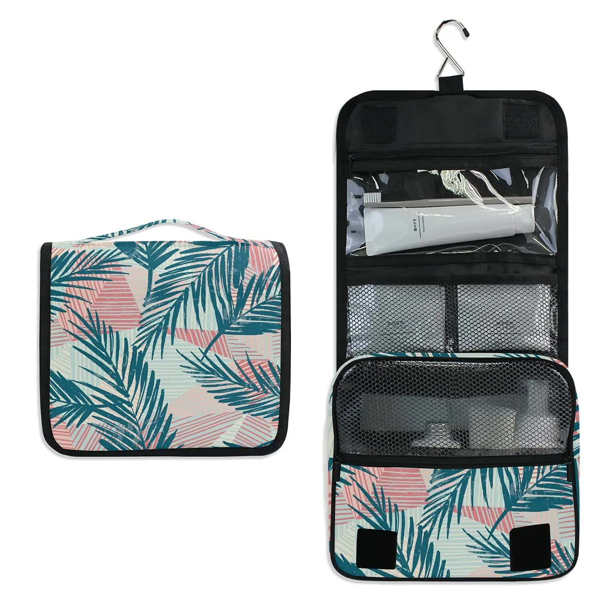 Toiletry Bag Tropical Leaves Hanging Travel Toiletry Bag Dopp Kit Shaving Bag Toiletry Organizer Makeup Cosmetic Bag For Women Men
