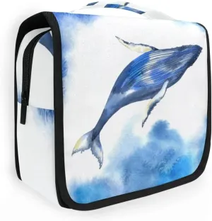 Toiletry Bag Watercolor Whale Hanging Travel Toiletry Bag Dopp Kit Shaving Bag Toiletry Organizer Makeup Cosmetic Bag For Women Men