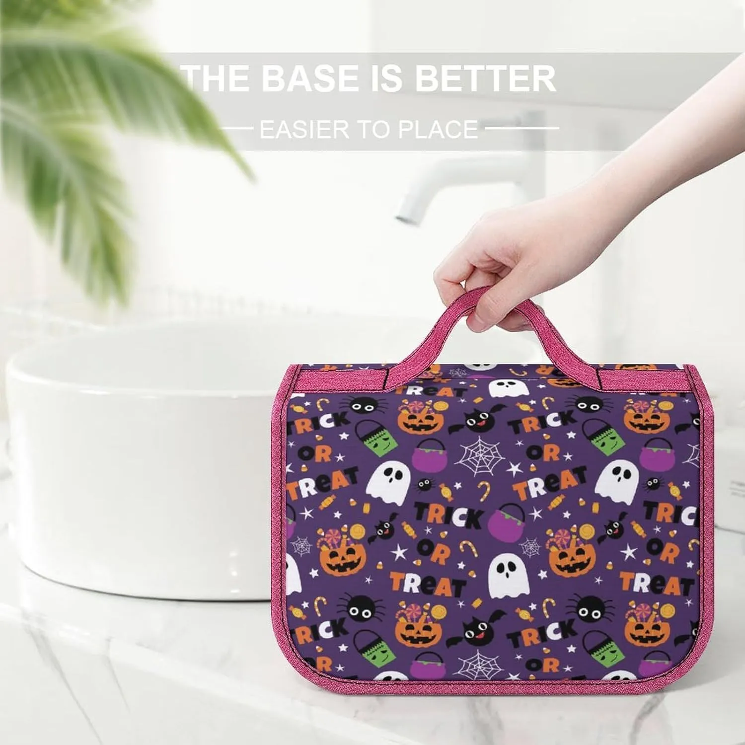 Travel Toiletry Bag For Women Hanging Makeup Bag Cosmetic Bag Travel Essentials Organizer Halloween Sweet Candy