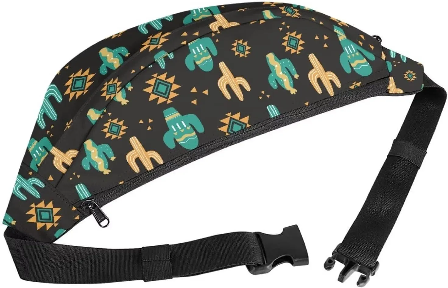 Uasibuni Aztec Cactus Fanny Packs for Men,Fashionable Crossbody Belt Bags Waist Bag for Teen Girls,Bum Bag for Travel Hiking Cycling Running,Easy Carry Any Phone