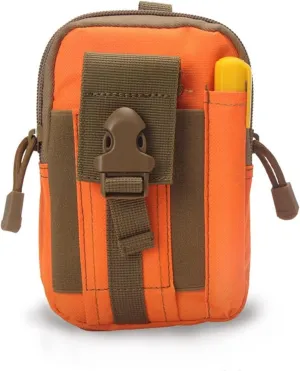 Waist Pack Hip Bum Bag for Outdoor Cycling, Universal Outdoor Waist Bag Cell Phone Holder Pouch Coin Purse Hiking Camping Cycling Running Belt Arm Bag Camping Waist Bag Easy Carry Phone Passpor(Orange