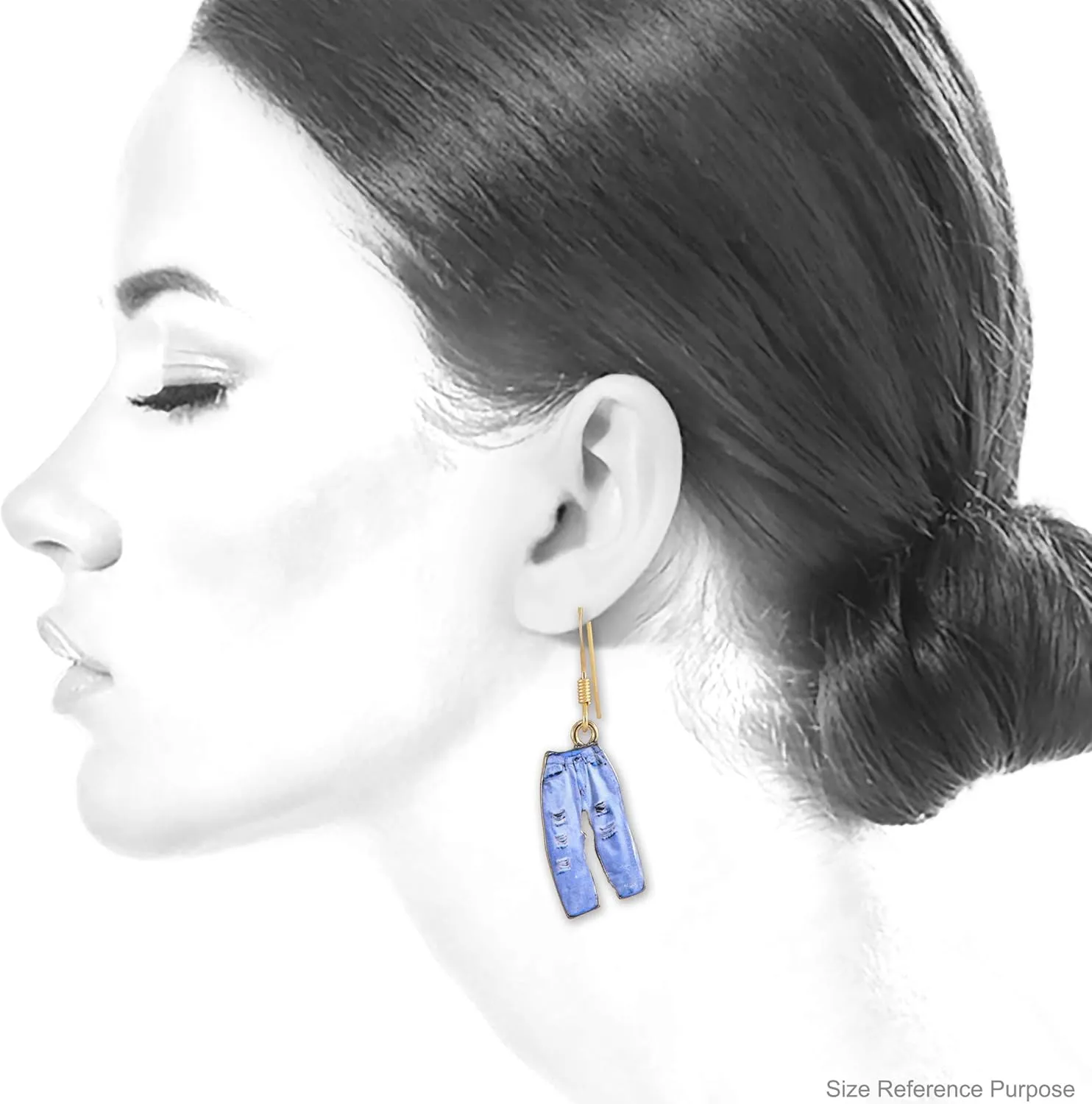 Whimsical Charm Dangle Earrings - Blue Butterfly