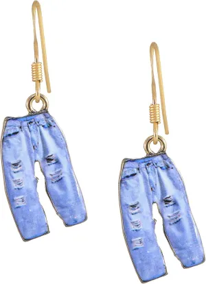 Whimsical Charm Dangle Earrings - Blue Butterfly