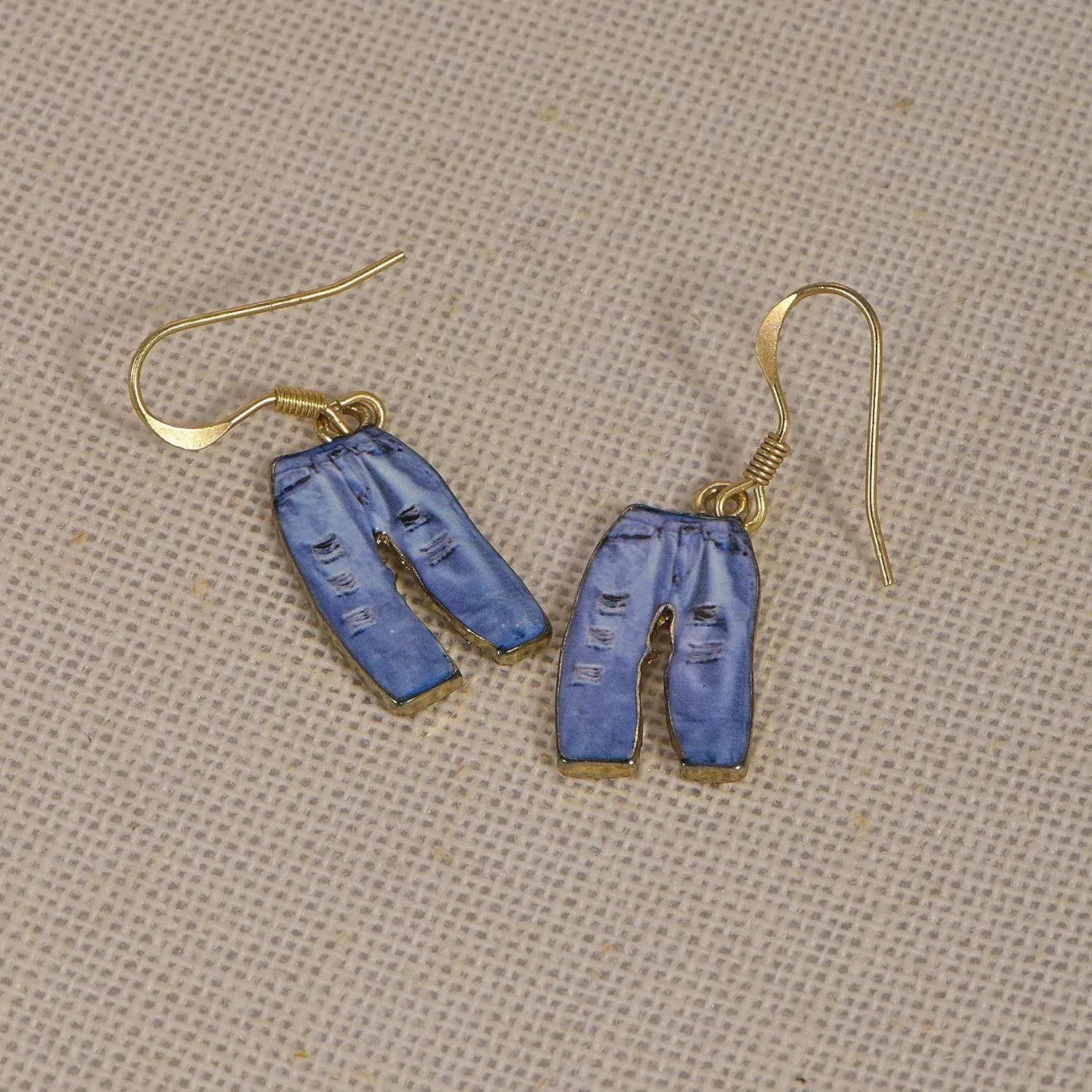 Whimsical Charm Dangle Earrings - Blue Butterfly
