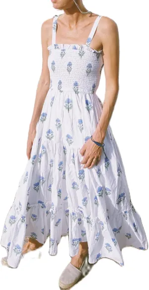 Women Tie Shoulder Graphic Boho Maxi Dress Sleeveless Flowy Tiered A Line Dress Summer Vocation Graffiti Sundress