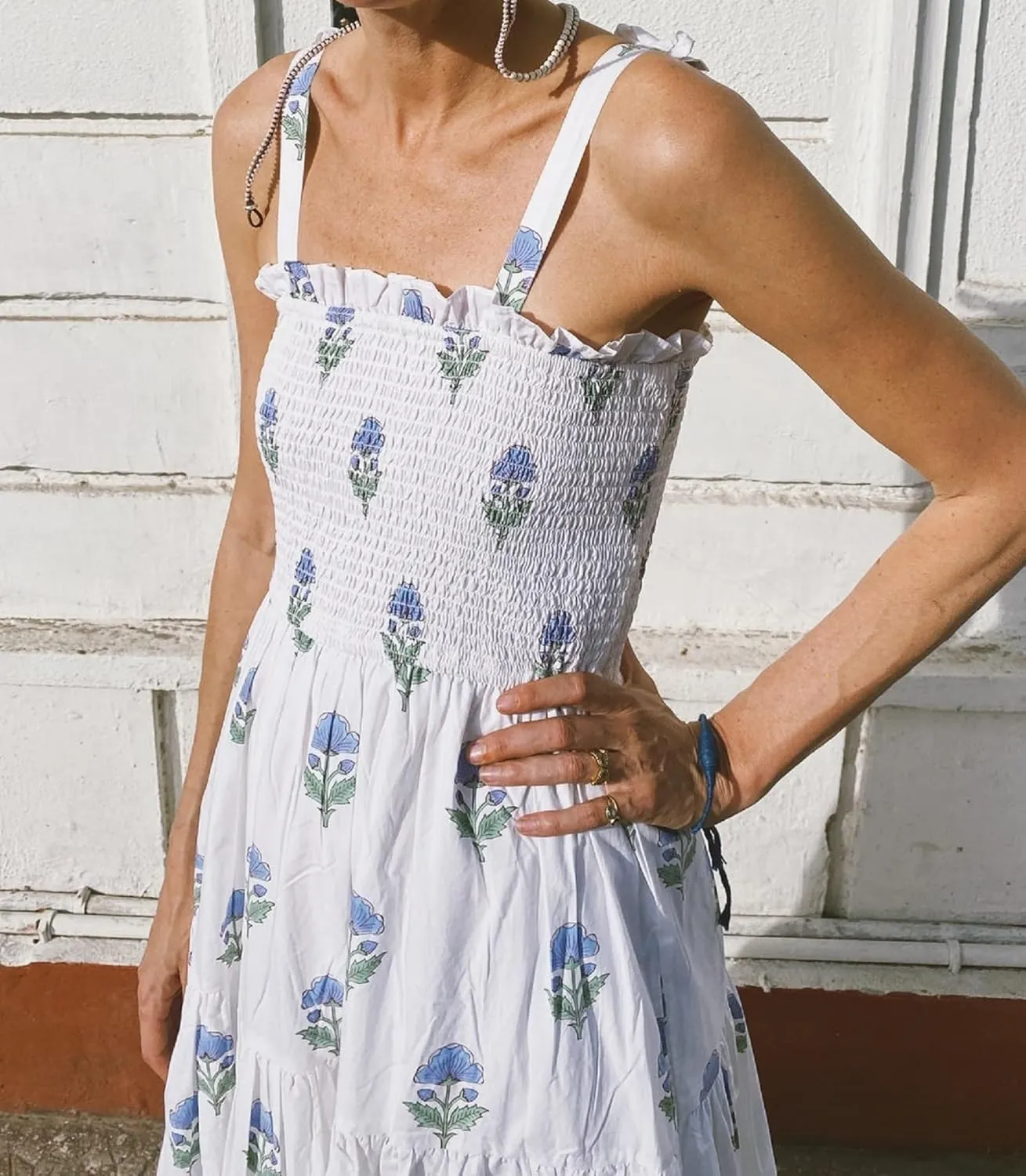 Women Tie Shoulder Graphic Boho Maxi Dress Sleeveless Flowy Tiered A Line Dress Summer Vocation Graffiti Sundress