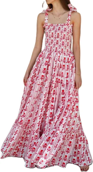 Women Tie Shoulder Graphic Boho Maxi Dress Sleeveless Flowy Tiered A Line Dress Summer Vocation Graffiti Sundress