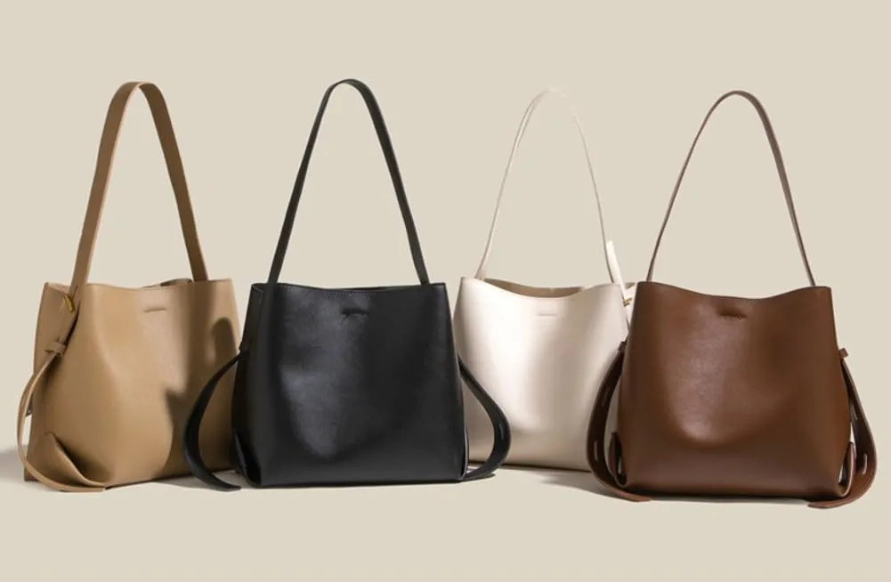 Women's Fashion Shoulder Bag PU Leather Crossbody Totes Purse Large Bucket Handbag Casual Work Top Handle Satchel