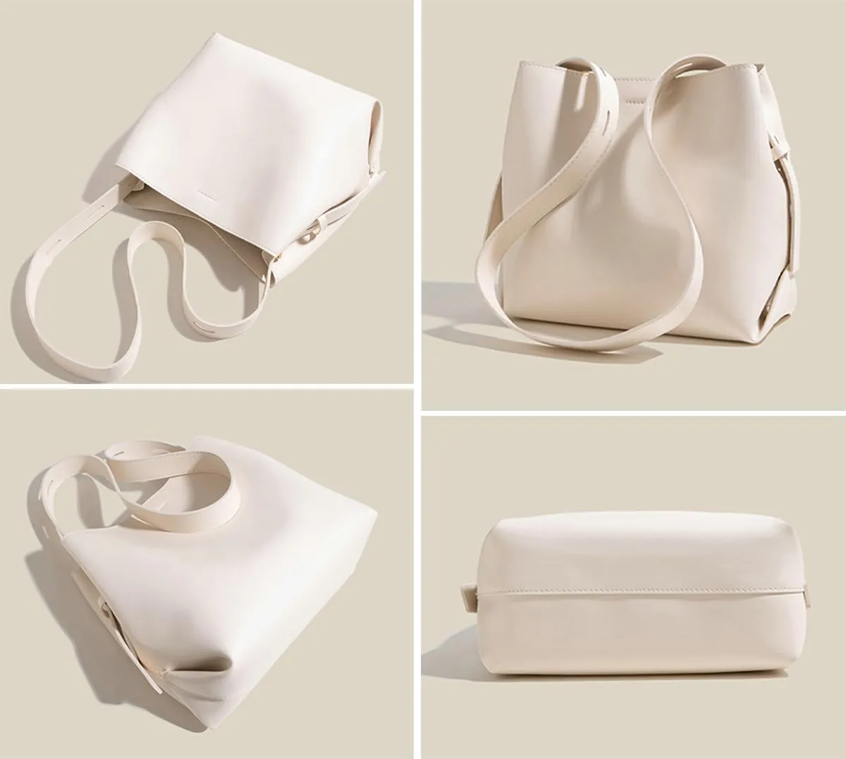 Women's Fashion Shoulder Bag PU Leather Crossbody Totes Purse Large Bucket Handbag Casual Work Top Handle Satchel