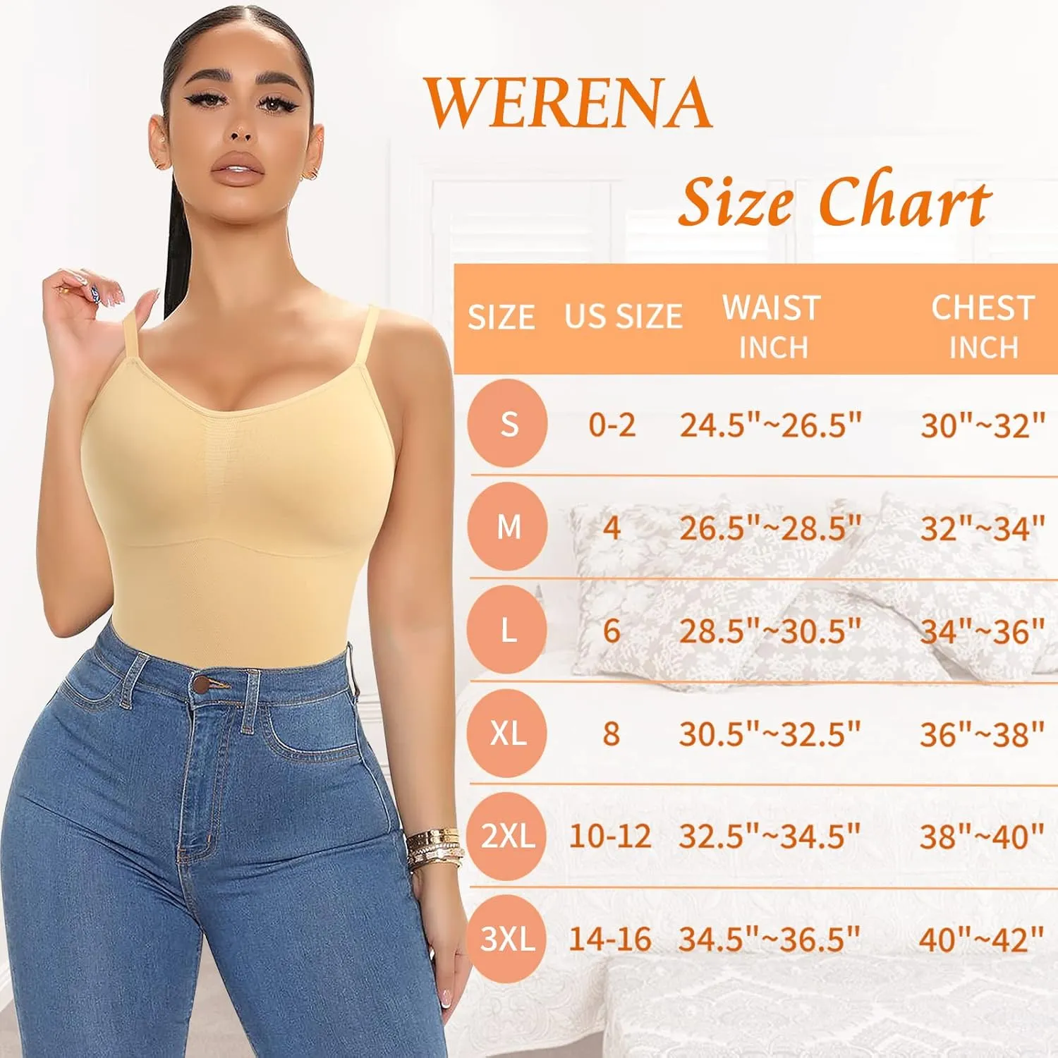 Womens Shapewear Tank Tops with Built in Bra Tummy Control Cami Shaper Compression Shaping Tops
