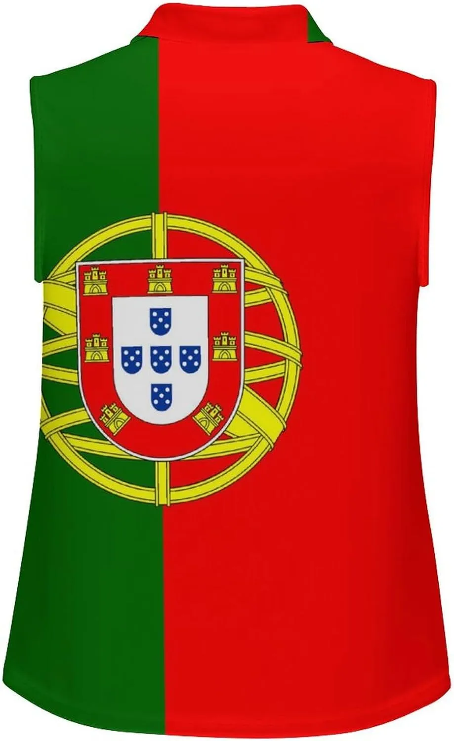 Women's Sleeveless Golf Shirt Quick Dry Jamaica Flag Casual Tank Tops Polo-Shirts for Women with Collar